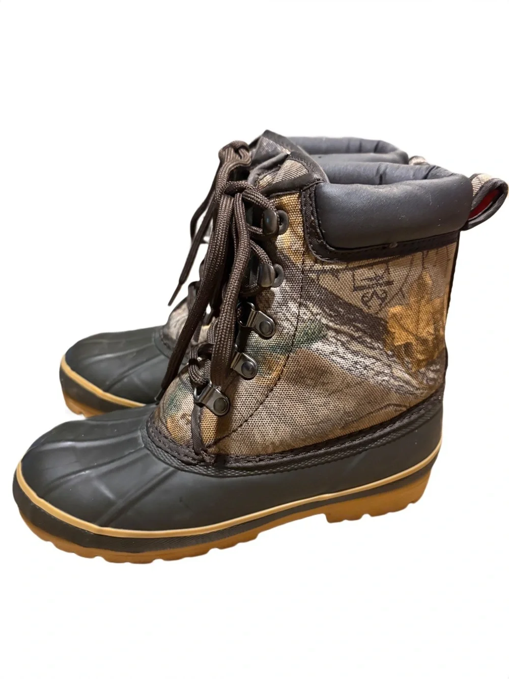 Magellan Outdoors Kids Brown and Black Camo Duck Boots - Youth 2